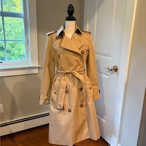 Burberry Beige Double-Breasted Trench Coat